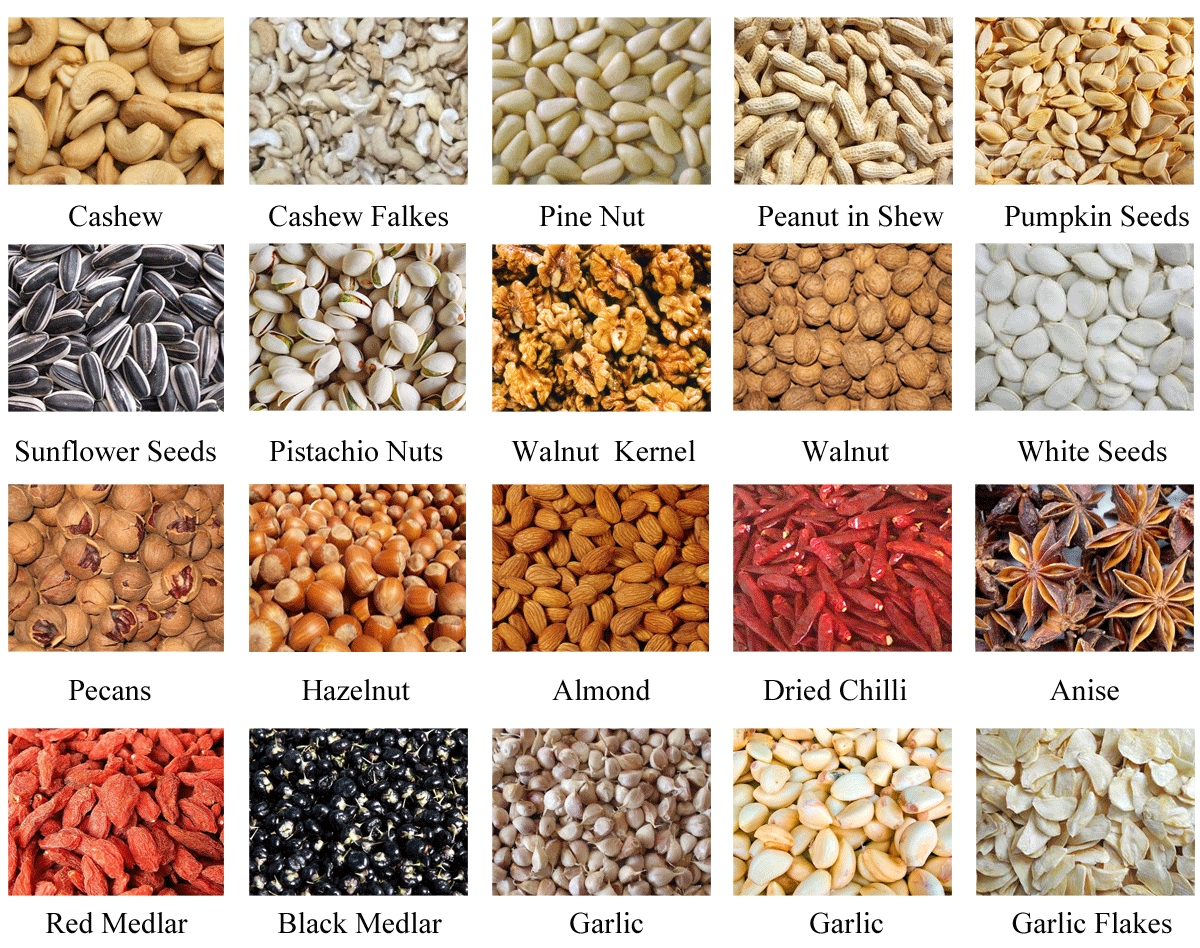 Walnuts color sorting machine Sorting Samples