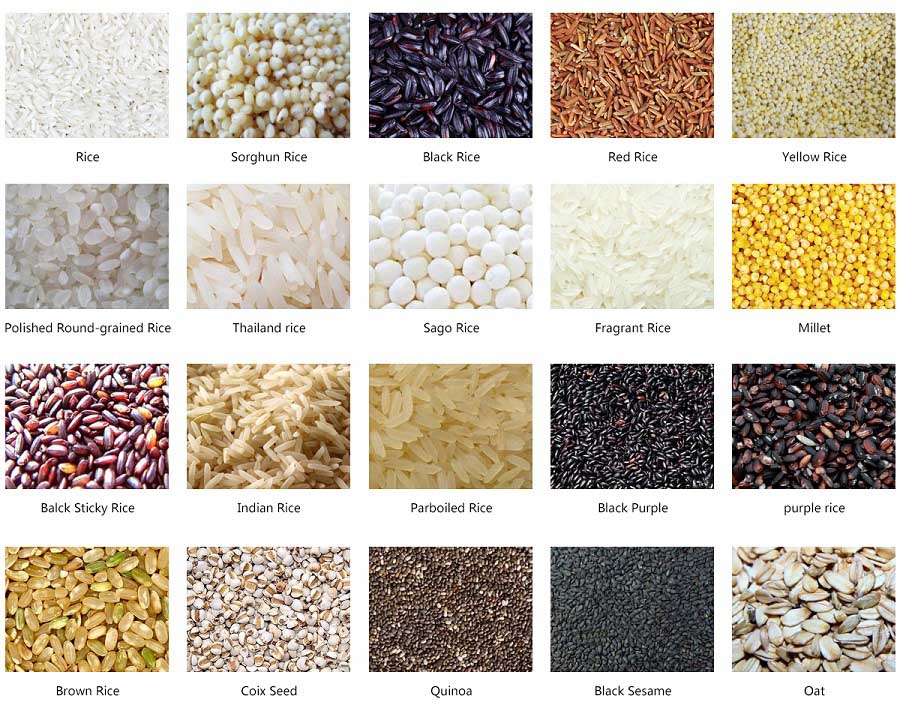 Rice Color Sorter Sorting Samples